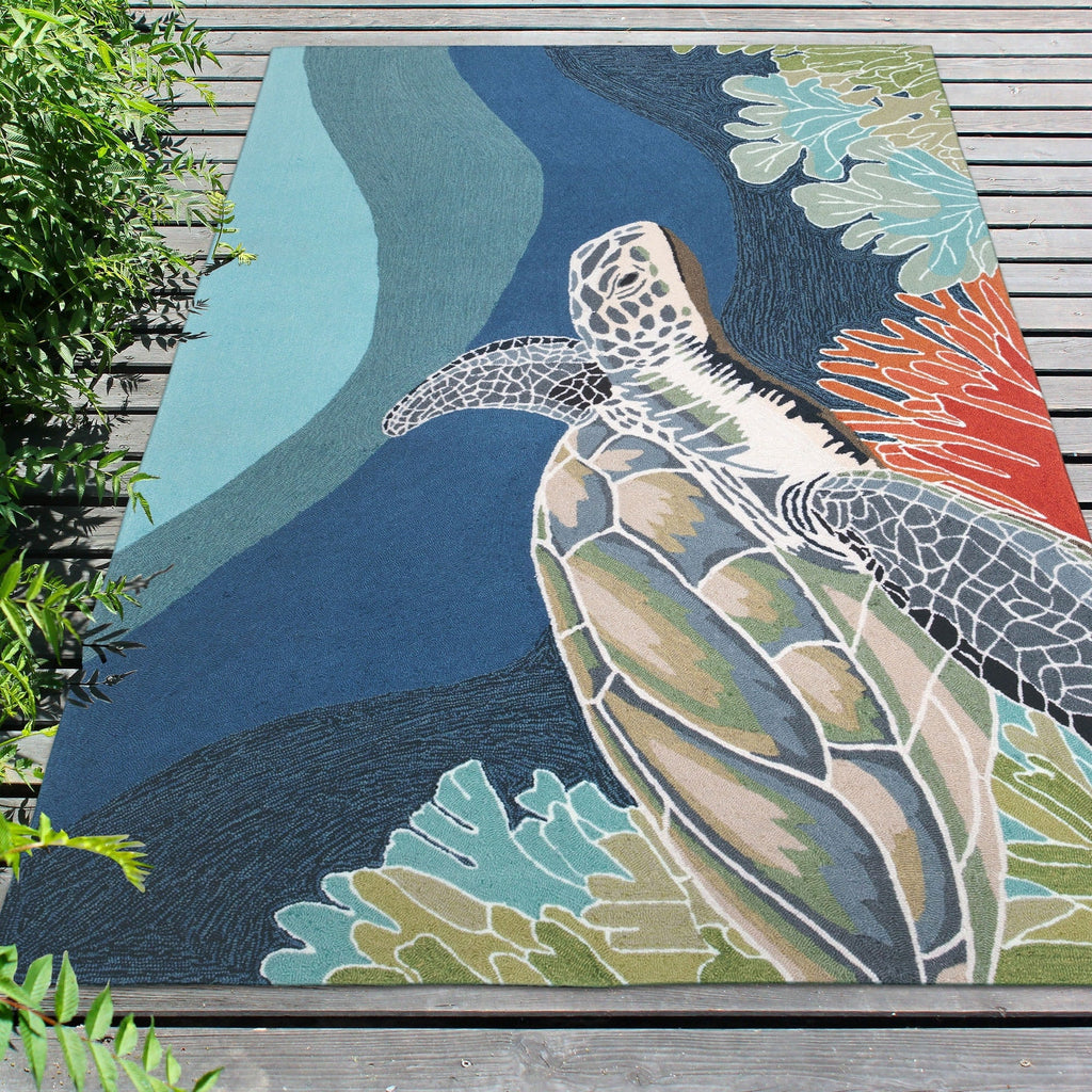 Tapis d'intérieur/extérieur Liora Manne Ravella Akumal Océan