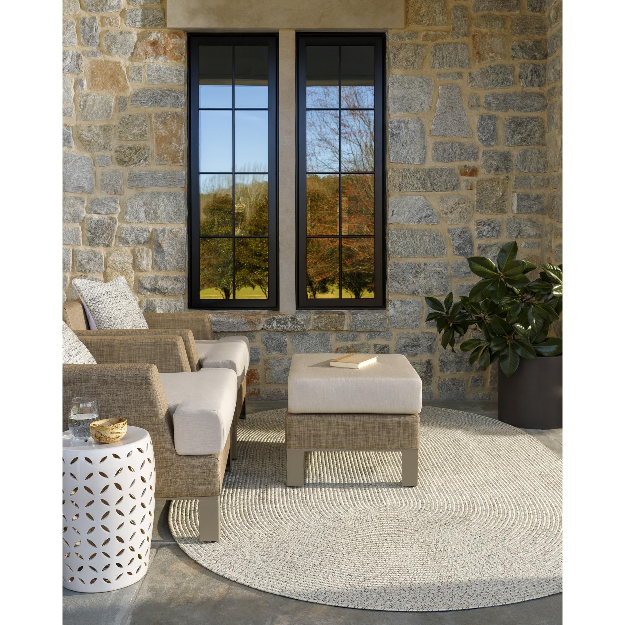 Tapis d'extérieur à rayures Livabliss Chesapeake Bay Country