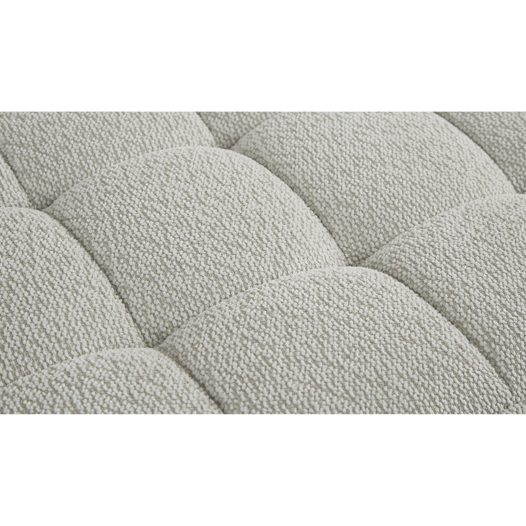 Canapé 2 places Liyasi à compression complète en velours litchi beige, aucun assemblage requis