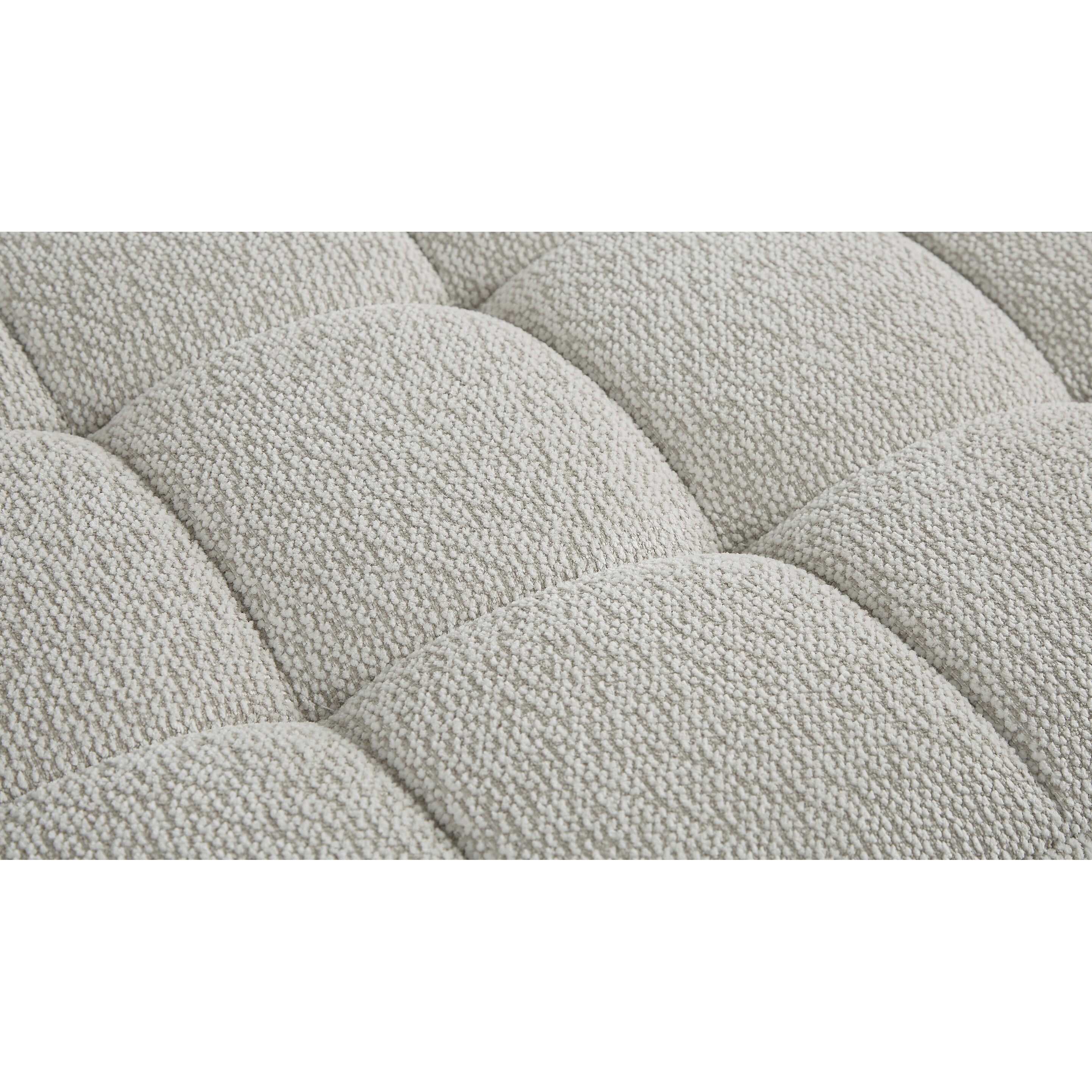 Canapé 2 places Liyasi à compression complète en velours litchi beige, aucun assemblage requis