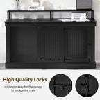 Meuble TV pour cage à chien Mcombo, grand format, niche en bois avec doubles portes, modèle 1861