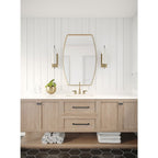 Miroir mural oblong en métal MacLuu