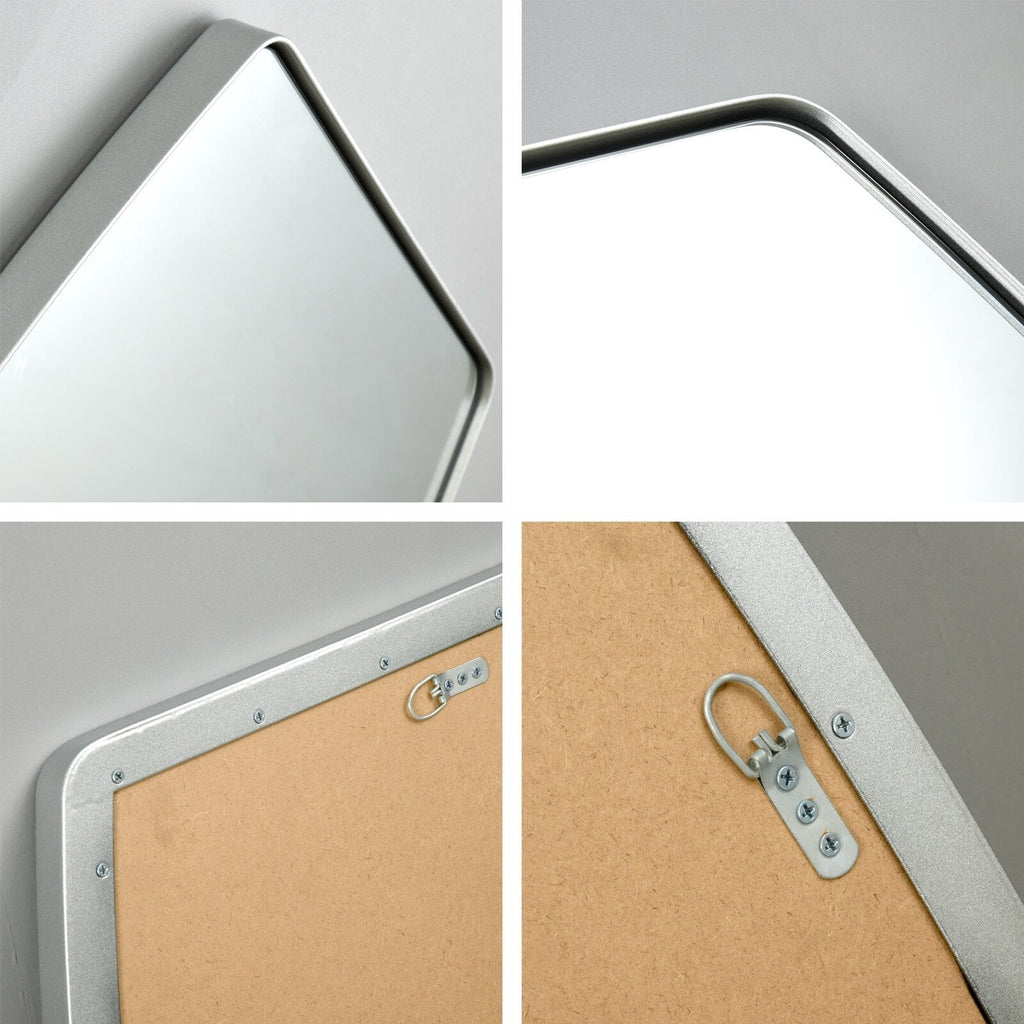 Miroir mural oblong en métal MacLuu