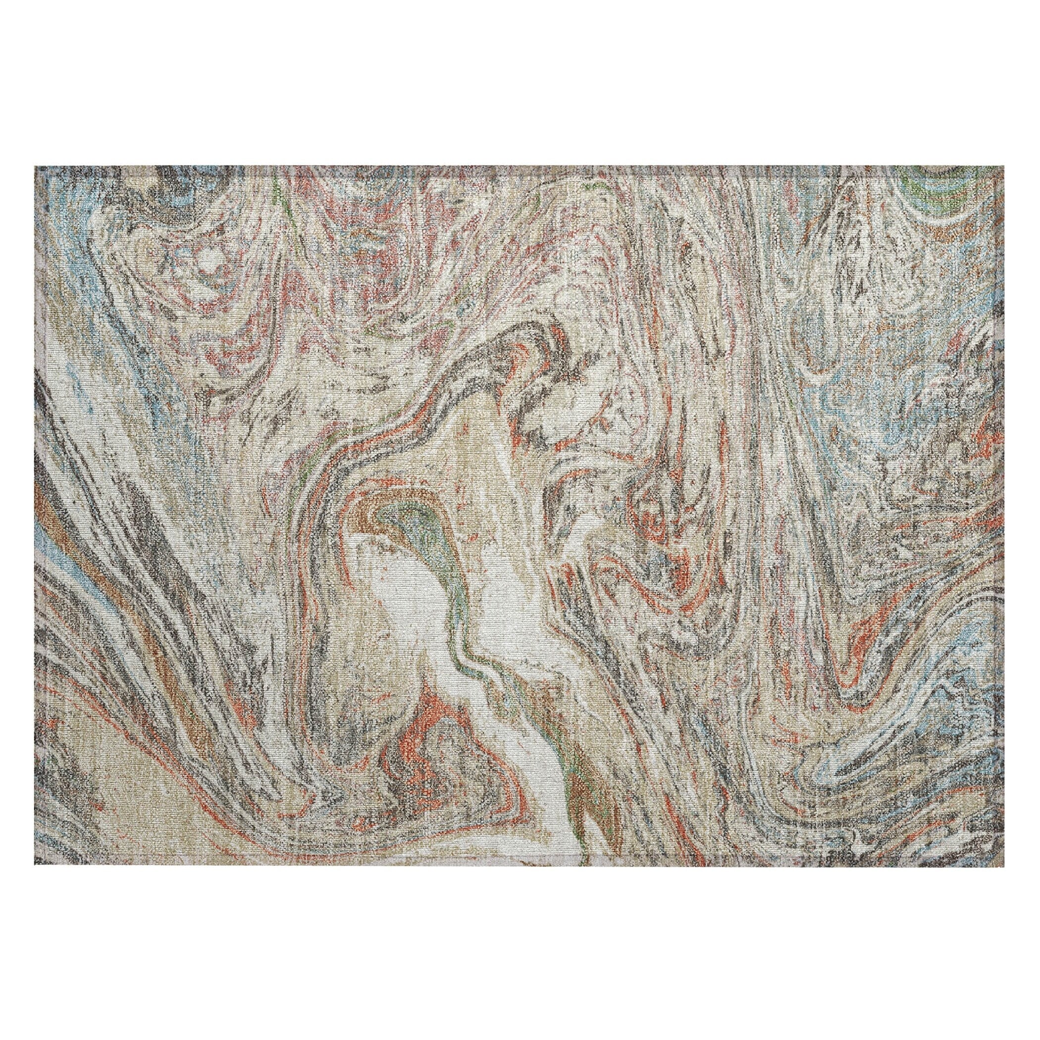 Tapis Chantille à motifs abstraits, lavable en machine, pour intérieur et extérieur