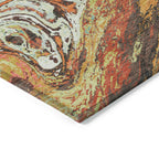 Tapis Chantille à motifs abstraits, lavable en machine, pour intérieur et extérieur