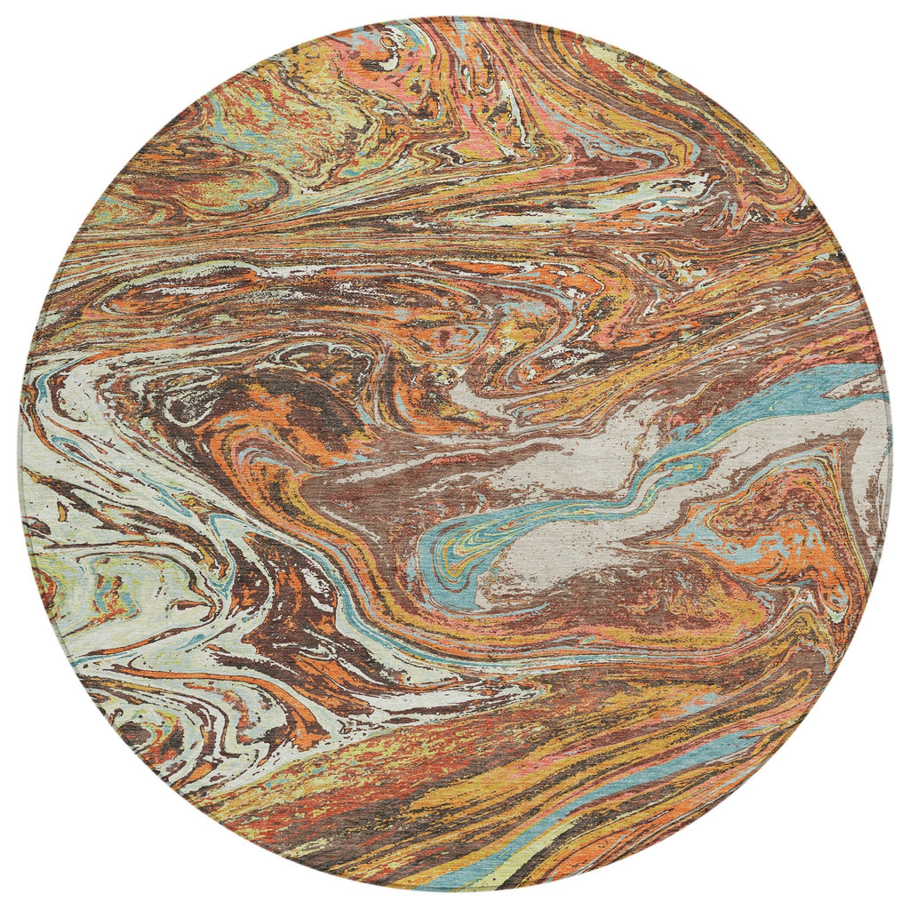 Tapis Chantille à motifs abstraits, lavable en machine, pour intérieur et extérieur