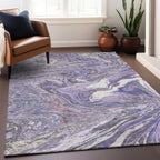 Tapis Chantille à motifs abstraits, lavable en machine, pour intérieur et extérieur
