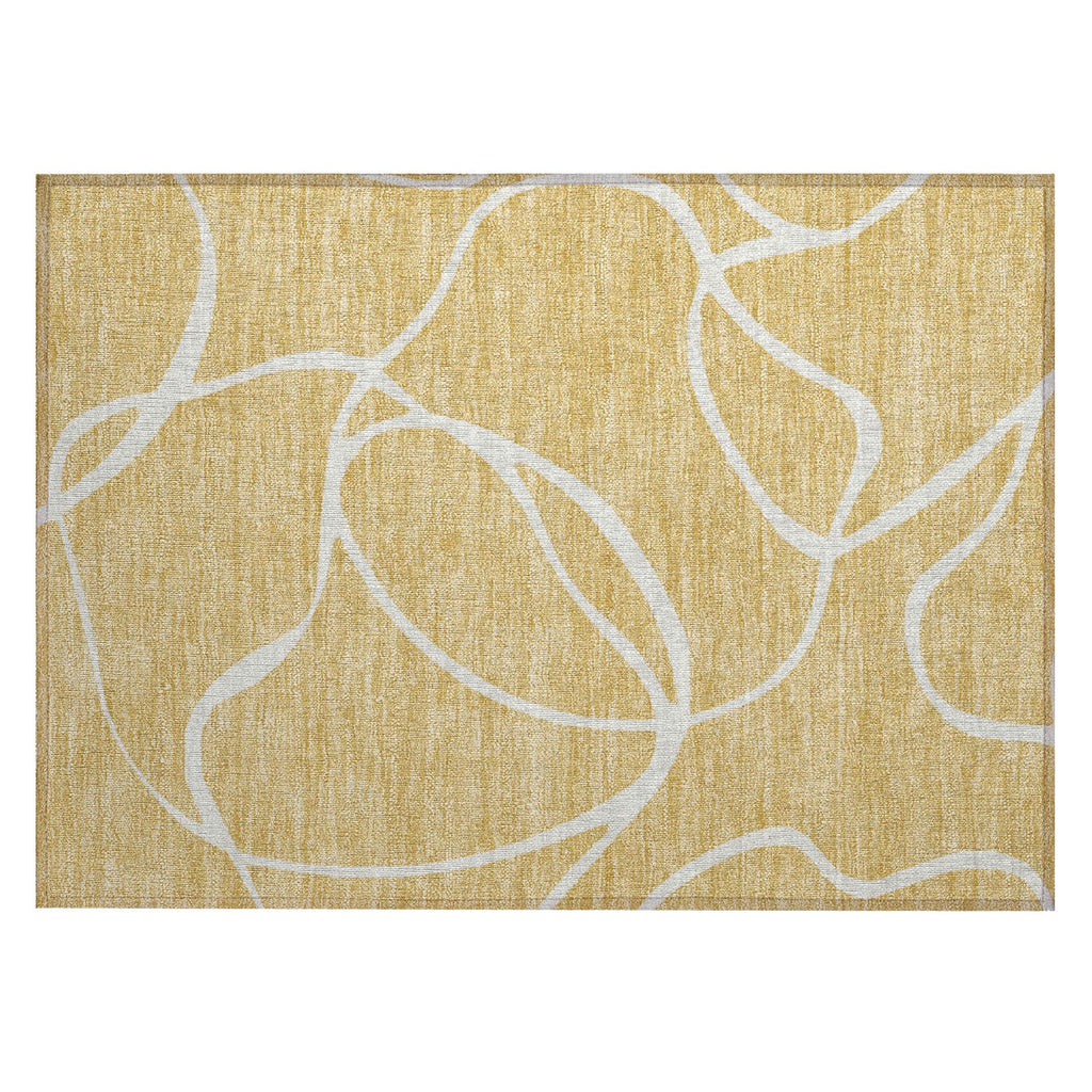 Tapis Chantille moderne abstrait lavable en machine pour intérieur/extérieur
