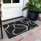 Tapis Chantille moderne abstrait lavable en machine pour intérieur/extérieur