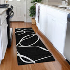 Tapis Chantille moderne abstrait lavable en machine pour intérieur/extérieur