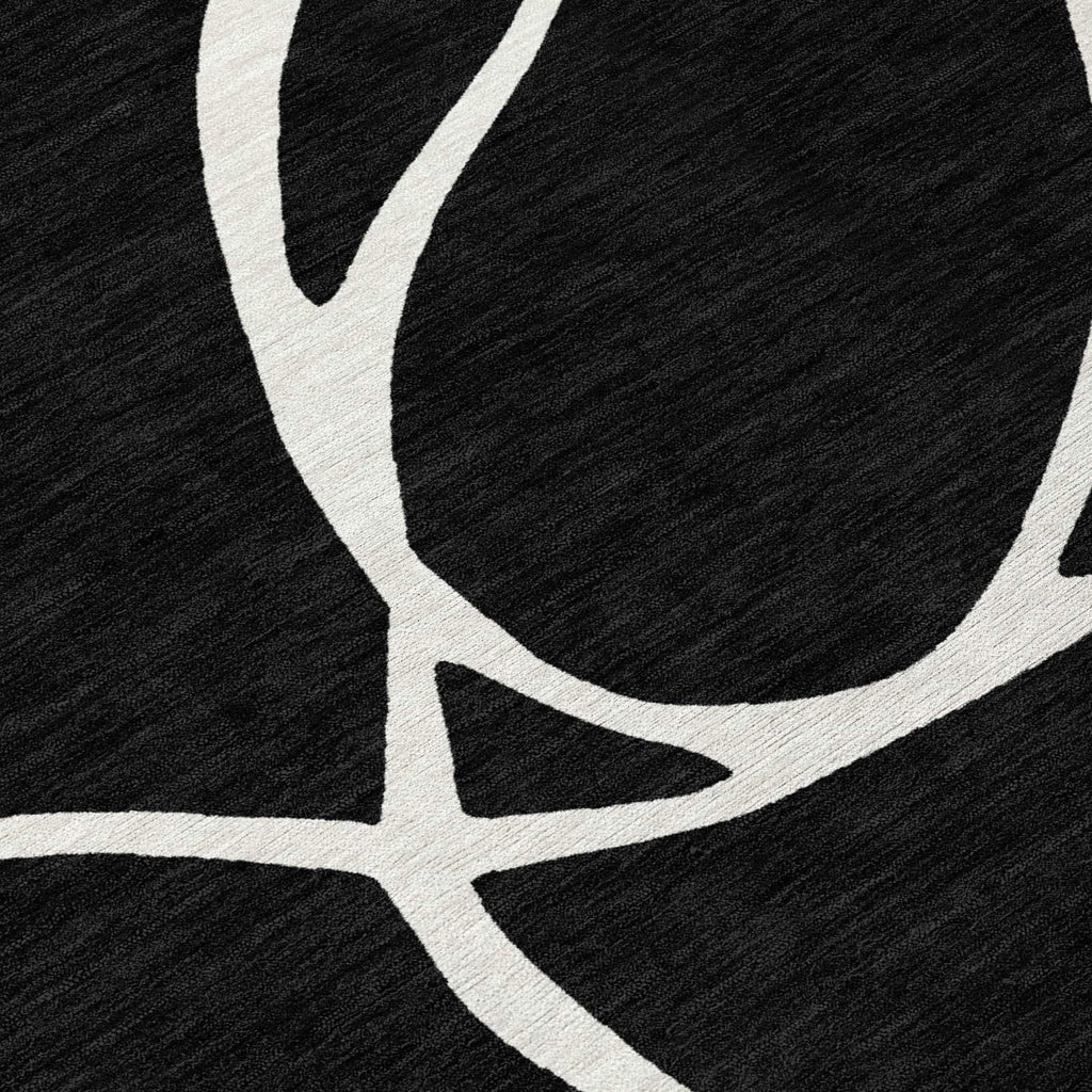 Tapis Chantille moderne abstrait lavable en machine pour intérieur/extérieur