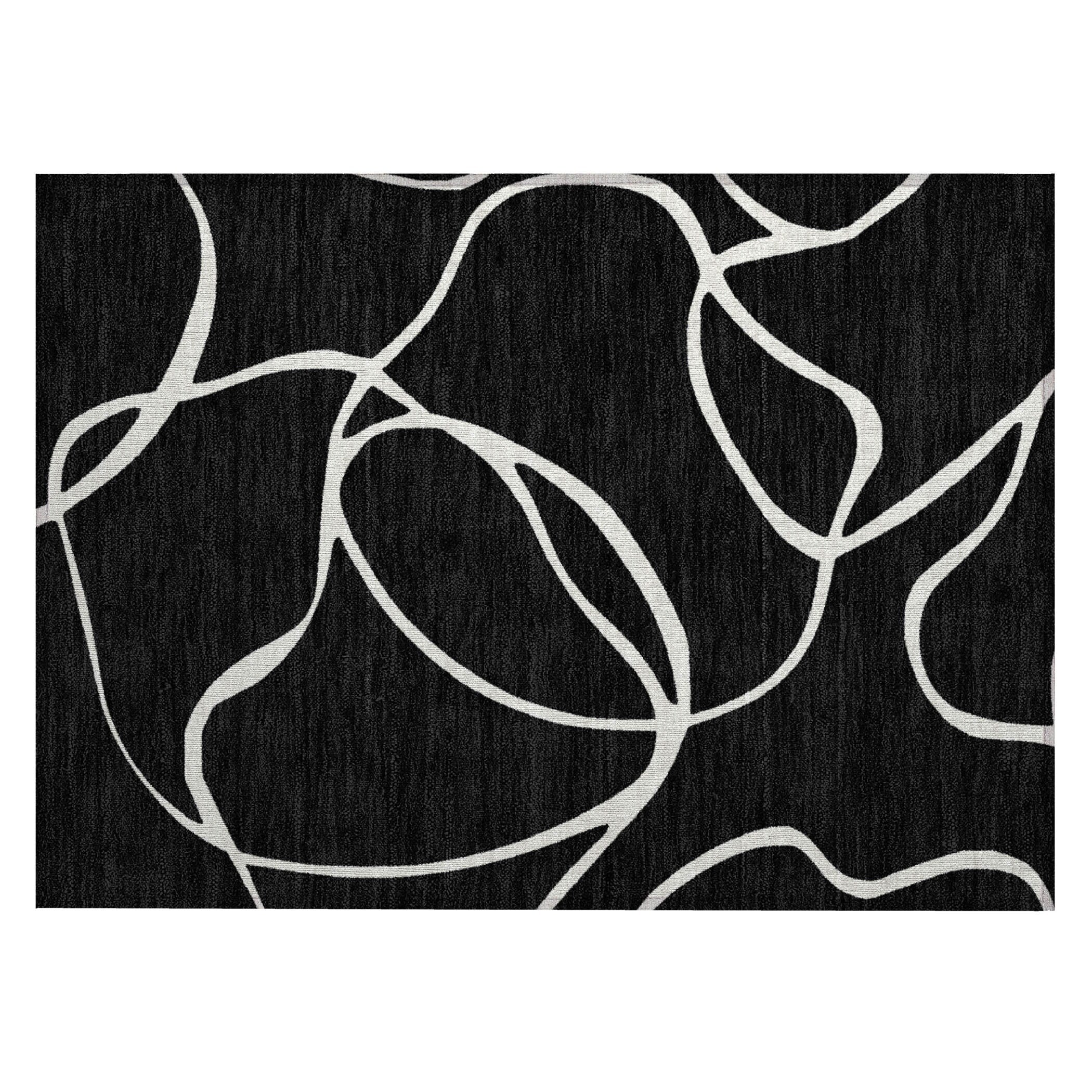 Tapis Chantille moderne abstrait lavable en machine pour intérieur/extérieur