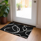 Tapis Chantille moderne abstrait lavable en machine pour intérieur/extérieur