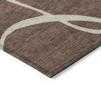 Tapis Chantille moderne abstrait lavable en machine pour intérieur/extérieur