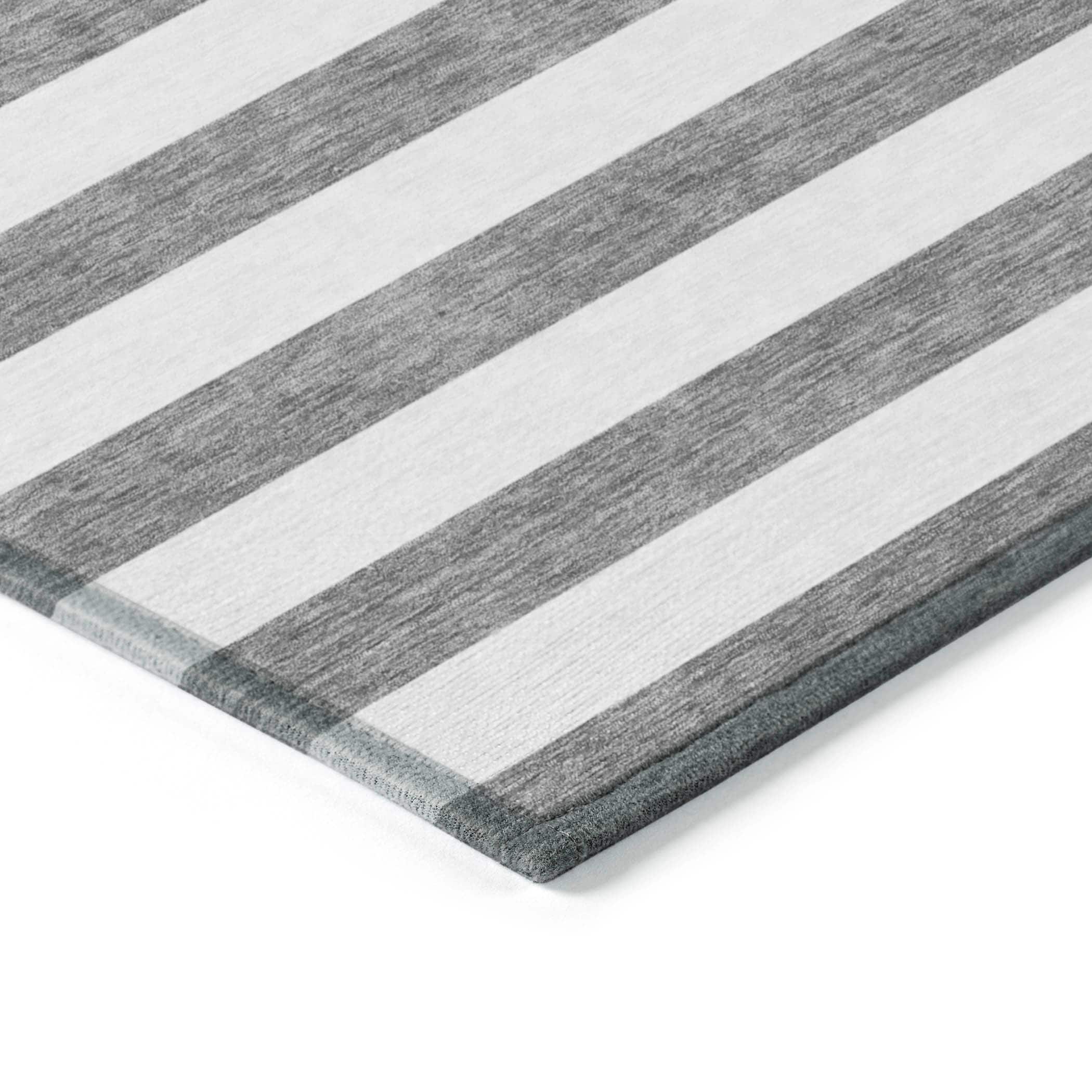 Tapis Chantille à rayures cabana lavable en machine pour intérieur/extérieur