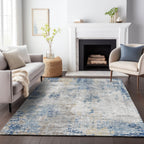 Tapis Chantille abstrait moderne lavable en machine pour intérieur/extérieur