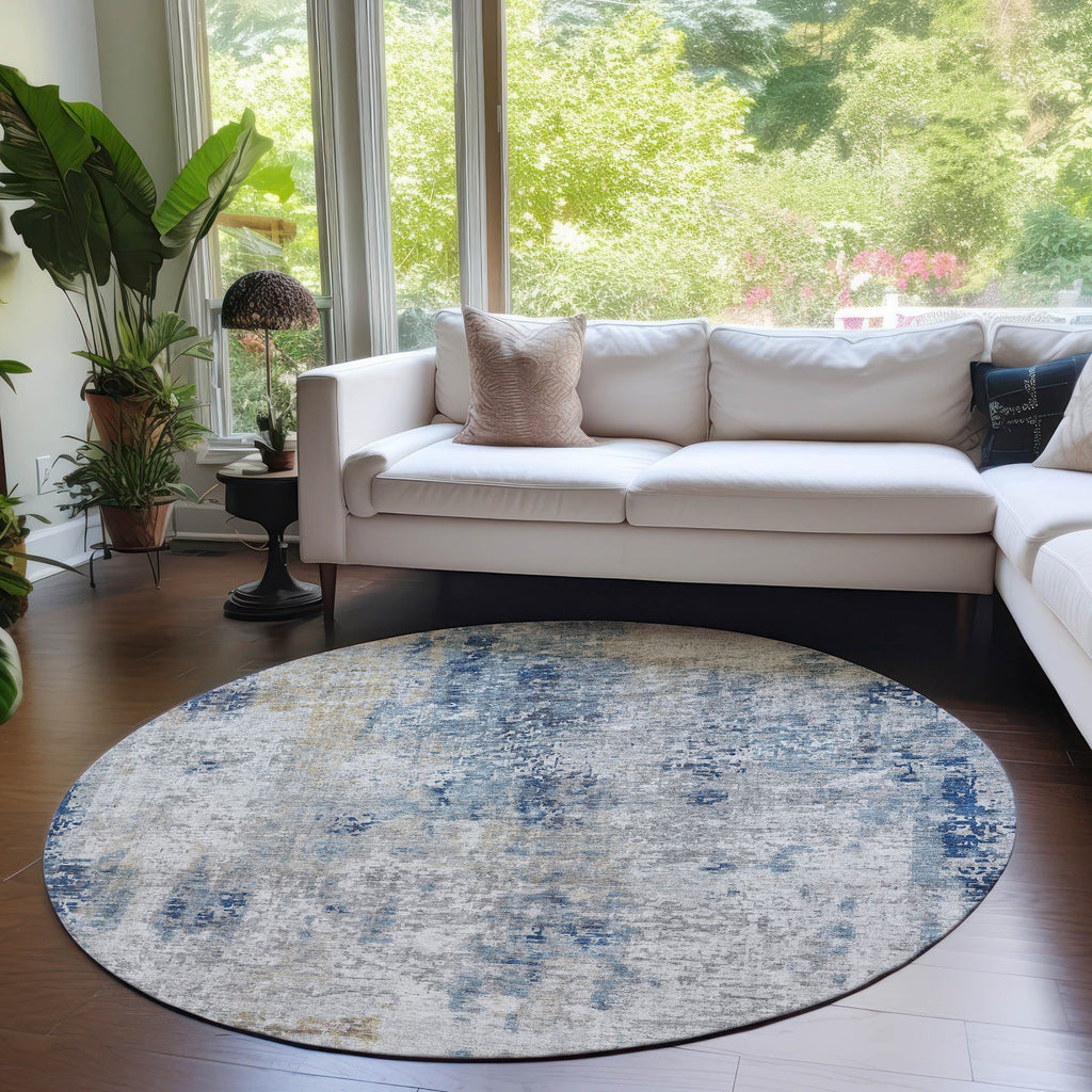 Tapis Chantille abstrait moderne lavable en machine pour intérieur/extérieur