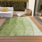 Tapis Chantille contemporain ombré lavable en machine pour intérieur/extérieur