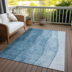 Tapis Chantille contemporain ombré lavable en machine pour intérieur/extérieur