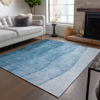 Tapis Chantille contemporain ombré lavable en machine pour intérieur/extérieur