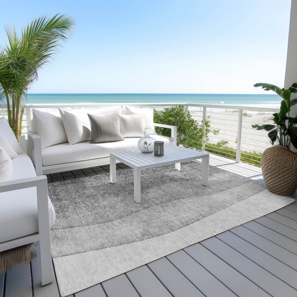 Tapis Chantille contemporain ombré lavable en machine pour intérieur/extérieur