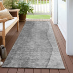 Tapis Chantille contemporain ombré lavable en machine pour intérieur/extérieur