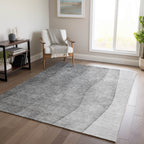 Tapis Chantille contemporain ombré lavable en machine pour intérieur/extérieur