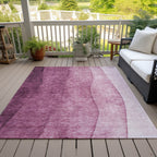 Tapis Chantille contemporain ombré lavable en machine pour intérieur/extérieur