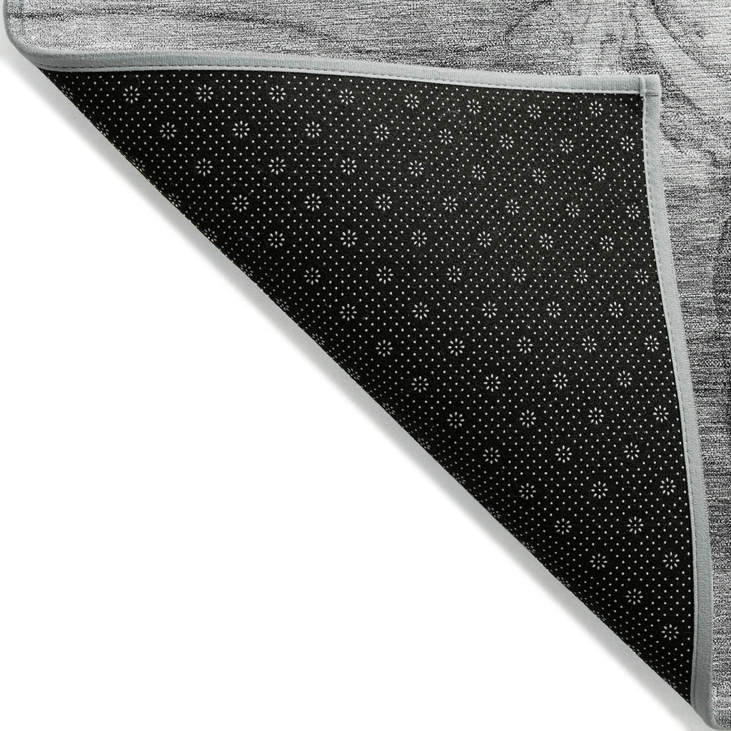 Tapis Chantille moderne à motif floral, lavable en machine, pour intérieur/extérieur