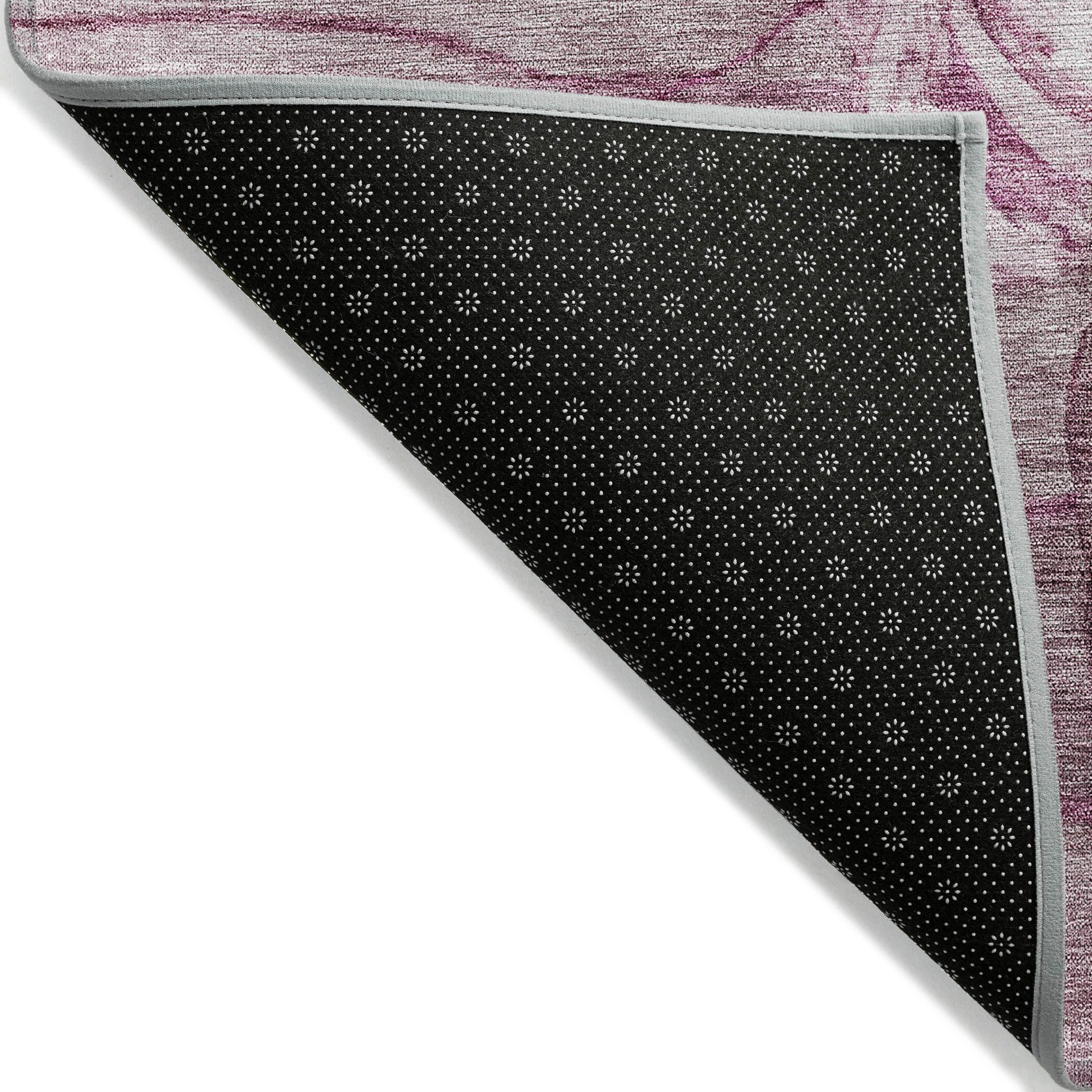 Tapis Chantille moderne à motif floral, lavable en machine, pour intérieur/extérieur