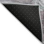 Tapis Chantille moderne à motif floral, lavable en machine, pour intérieur/extérieur