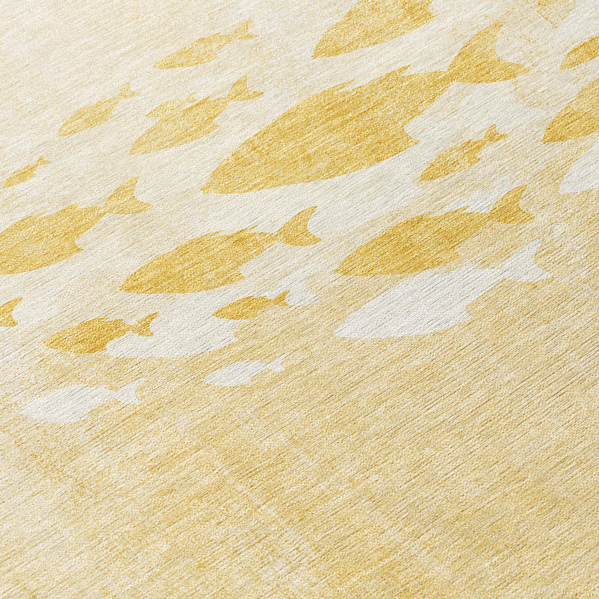 Tapis Chantille moderne sur le thème marin, lavable en machine, pour intérieur/extérieur