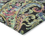 Tapis Chantille traditionnel à volutes lavable en machine pour intérieur/extérieur