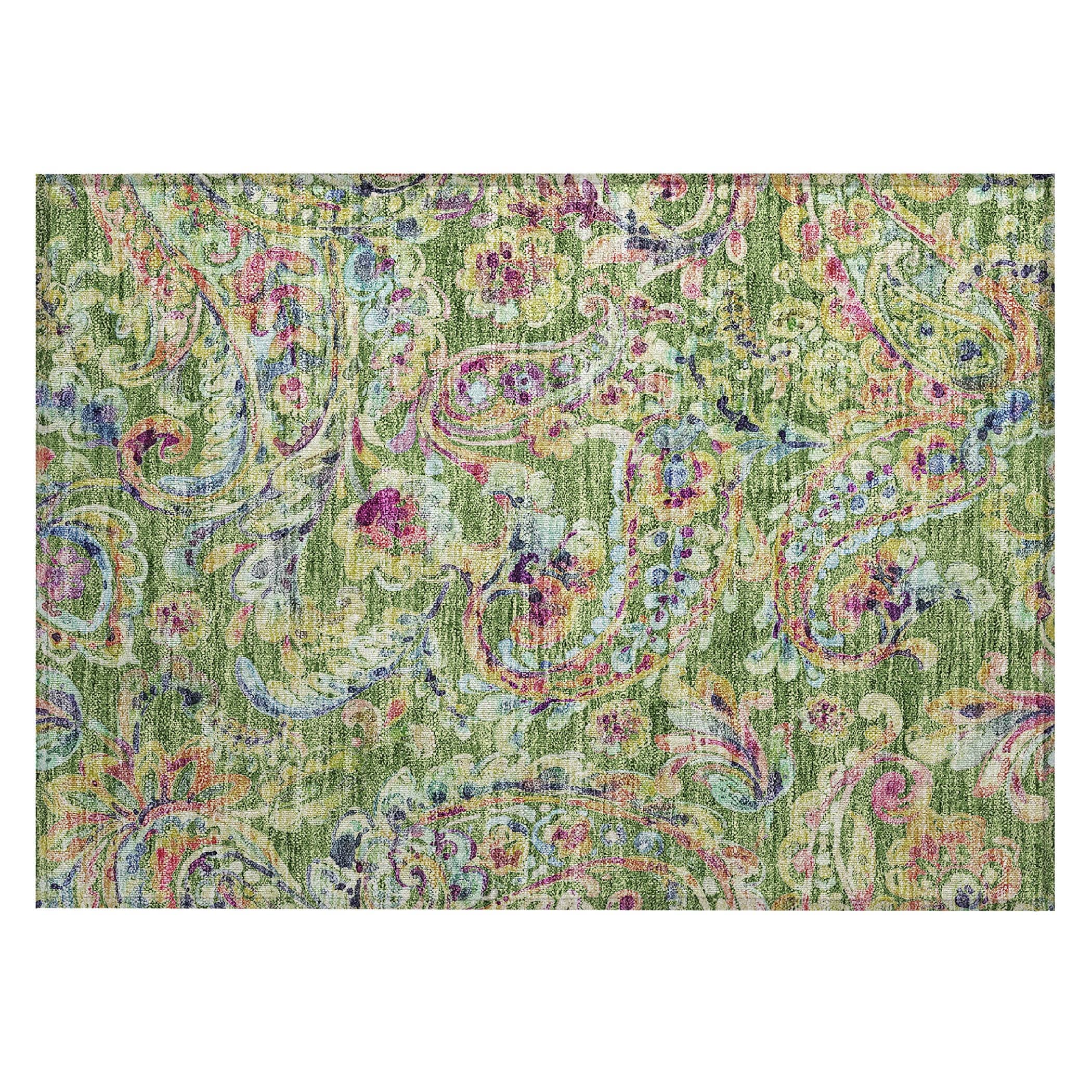 Tapis Chantille traditionnel à volutes lavable en machine pour intérieur/extérieur