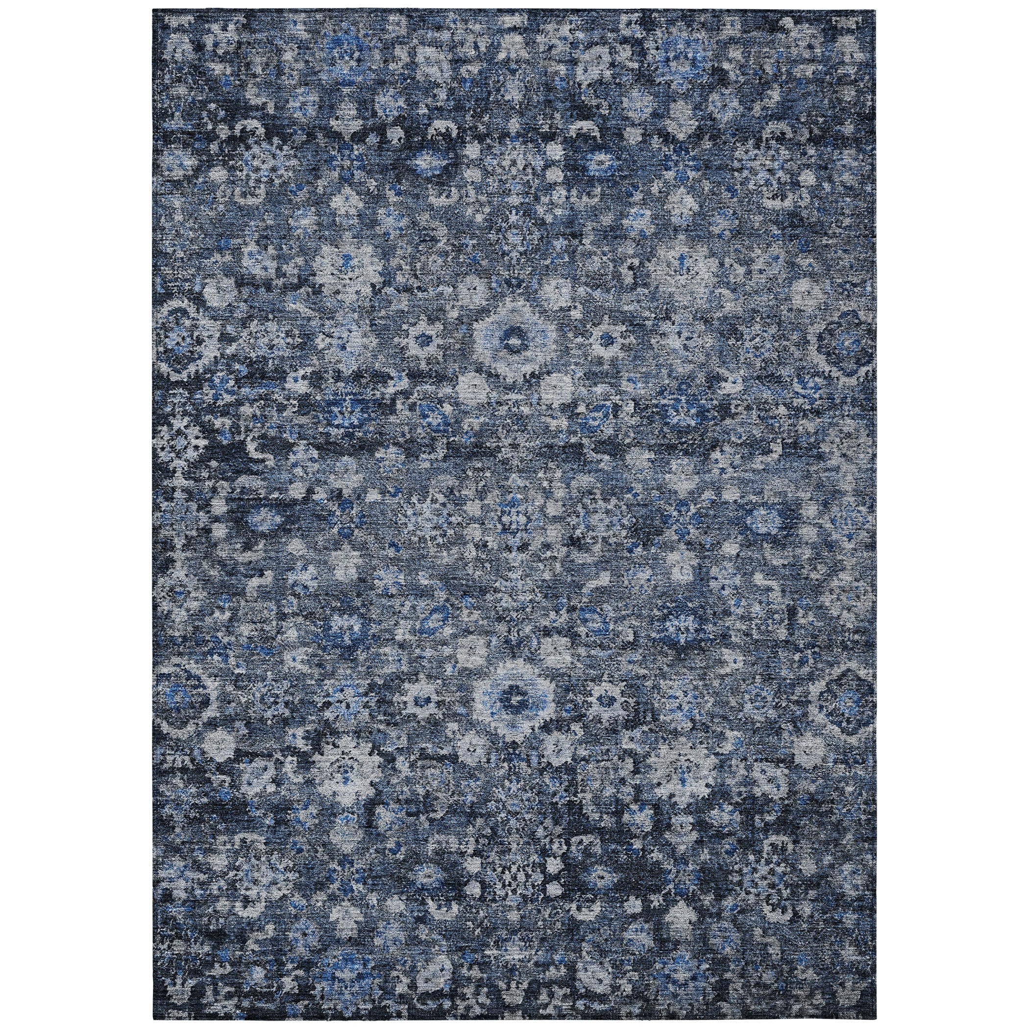Tapis Chantille traditionnel vintage à motif floral, lavable en machine, pour intérieur/extérieur