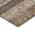 Tapis Chantille tribal bohème lavable en machine pour intérieur/extérieur