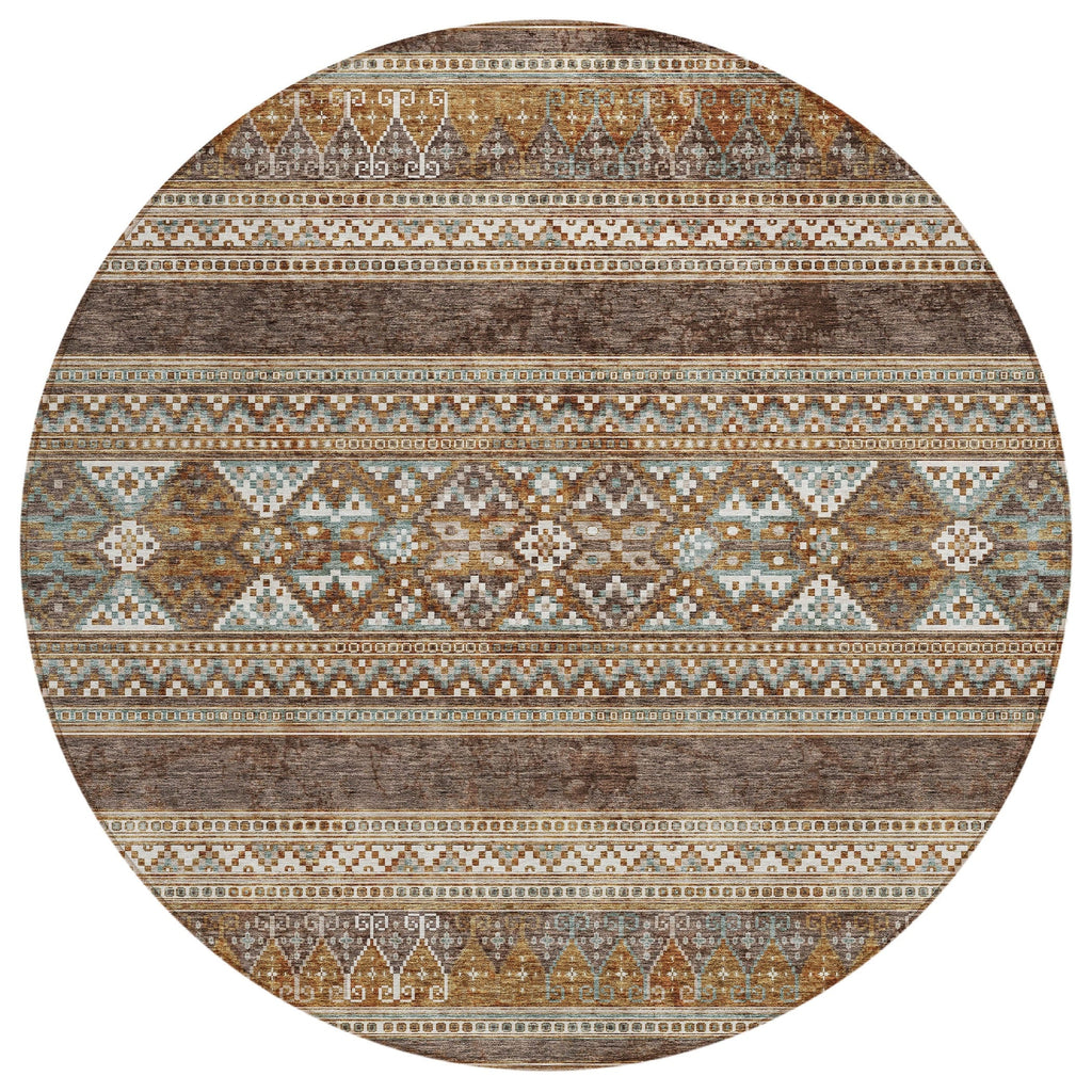 Tapis Chantille tribal bohème lavable en machine pour intérieur/extérieur