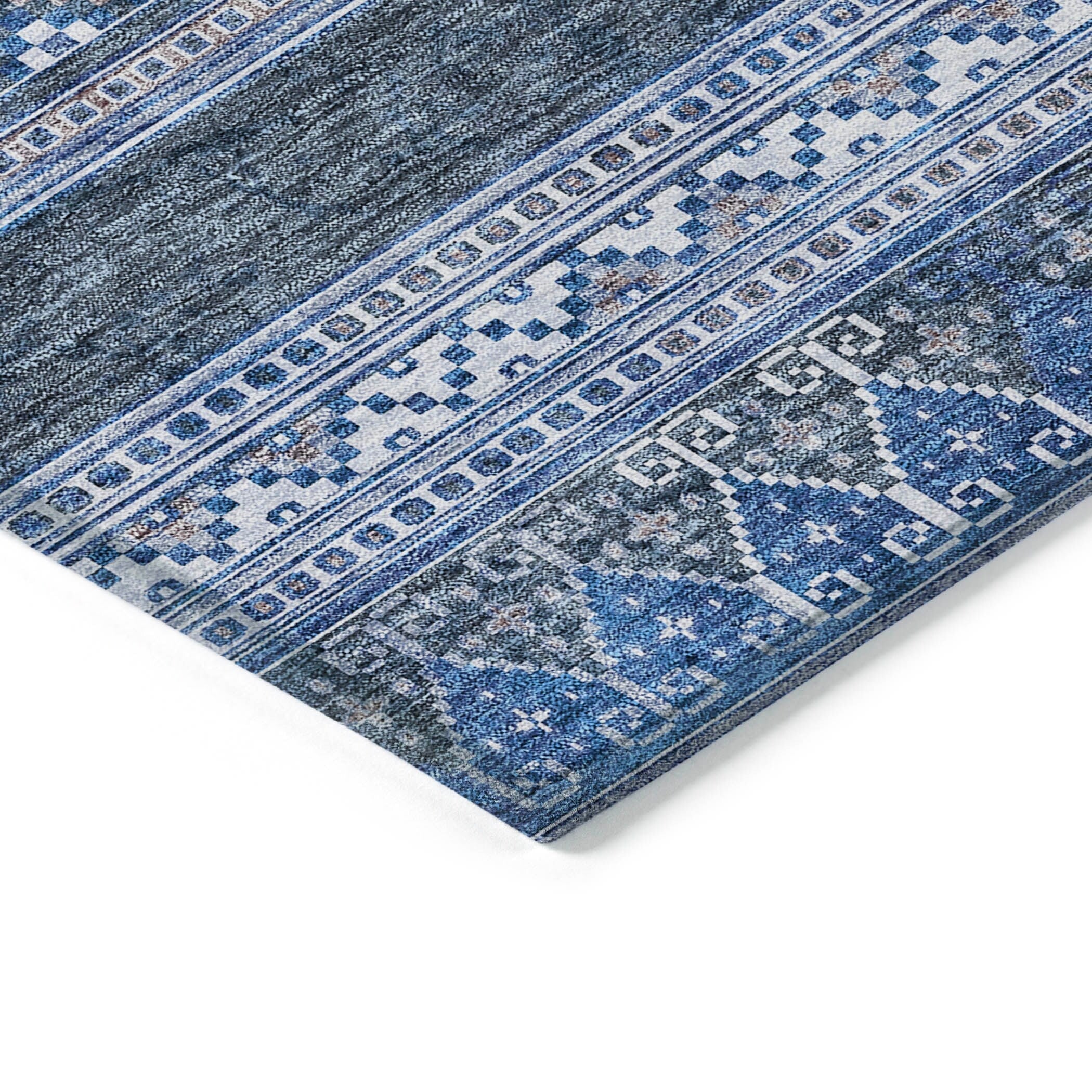 Tapis Chantille tribal bohème lavable en machine pour intérieur/extérieur