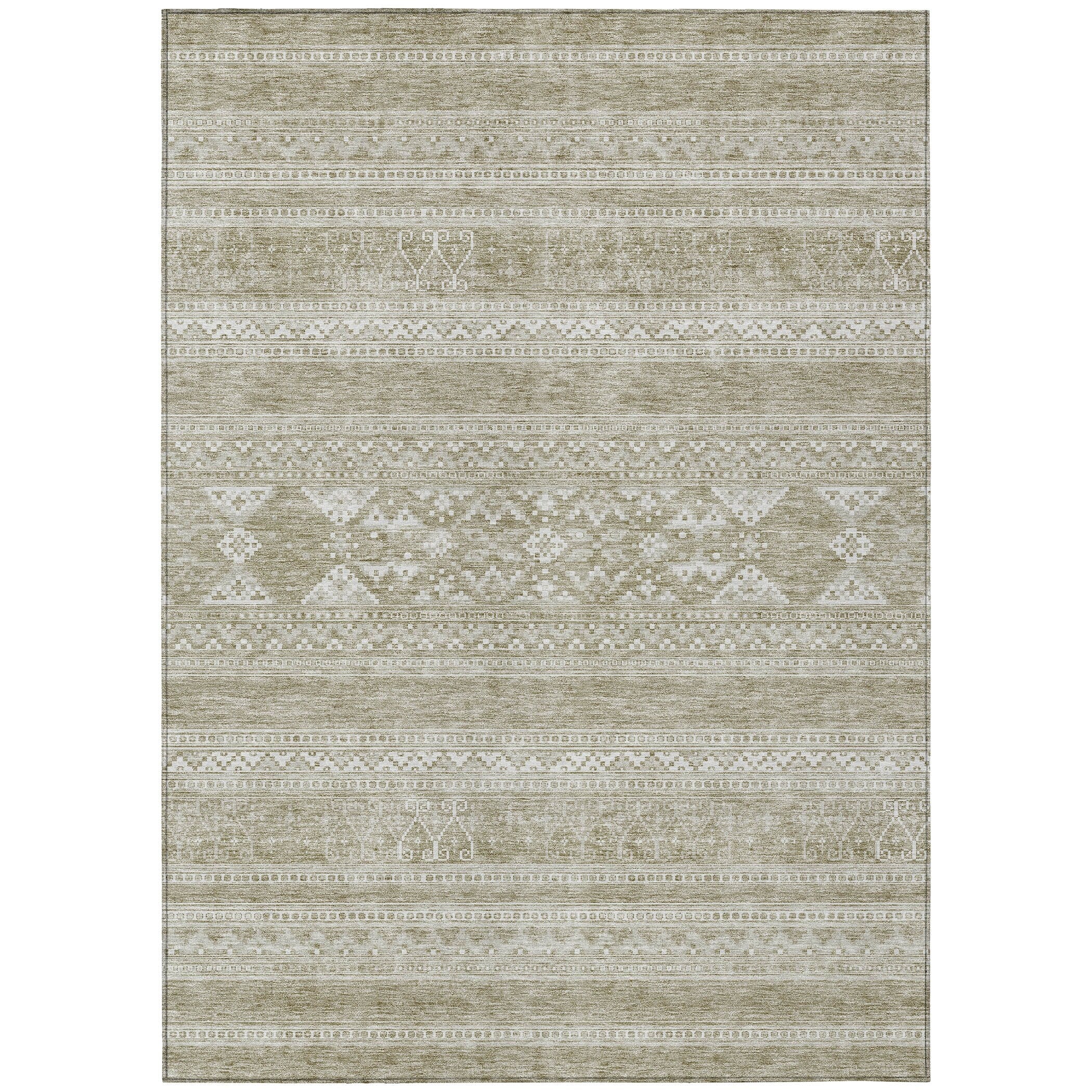 Tapis Chantille tribal bohème lavable en machine pour intérieur/extérieur