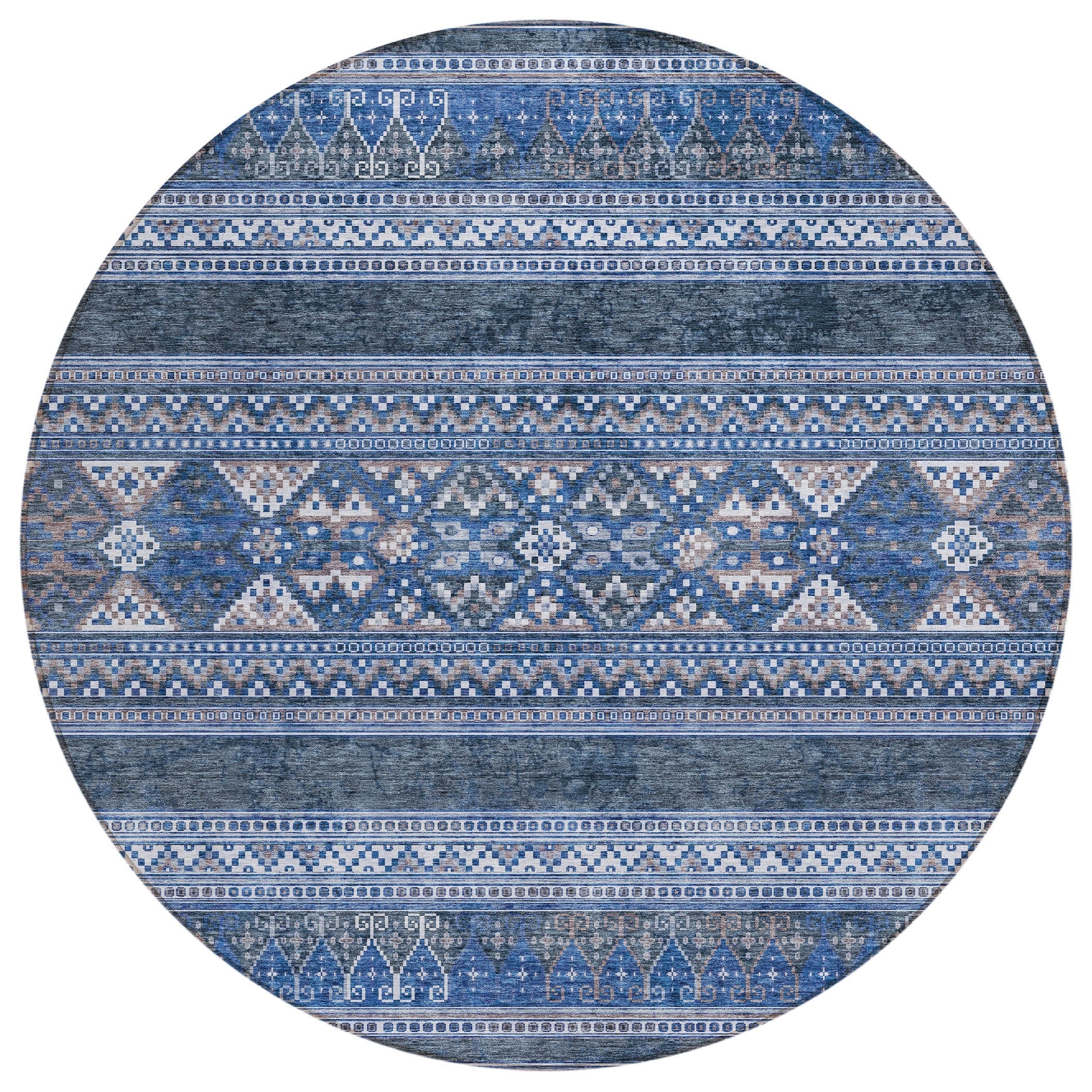 Tapis Chantille tribal bohème lavable en machine pour intérieur/extérieur