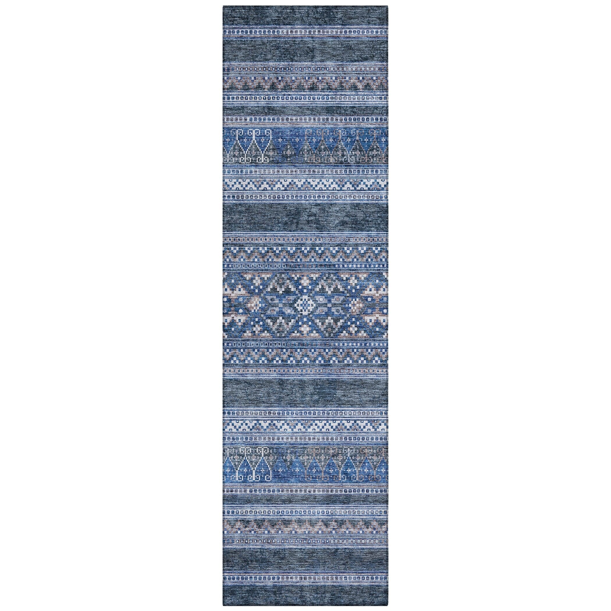 Tapis Chantille tribal bohème lavable en machine pour intérieur/extérieur