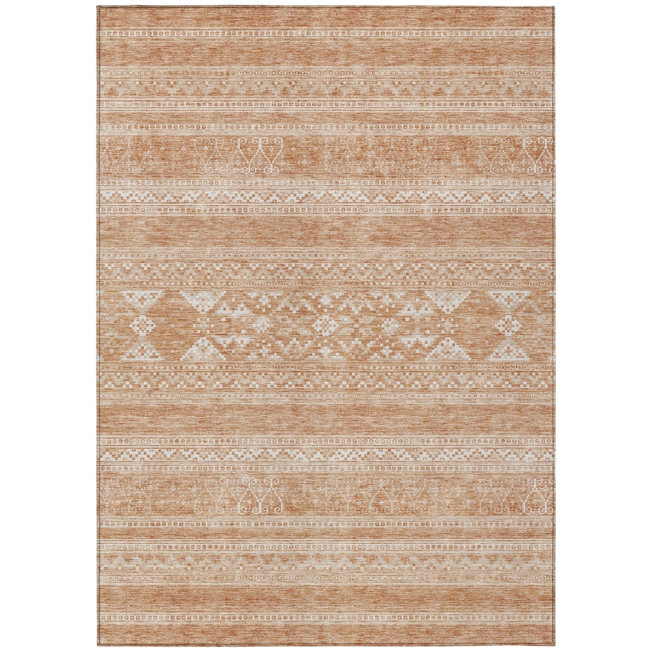 Tapis Chantille tribal bohème lavable en machine pour intérieur/extérieur