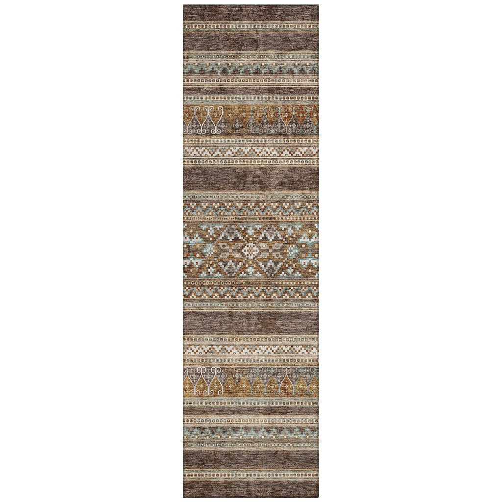 Tapis Chantille tribal bohème lavable en machine pour intérieur/extérieur