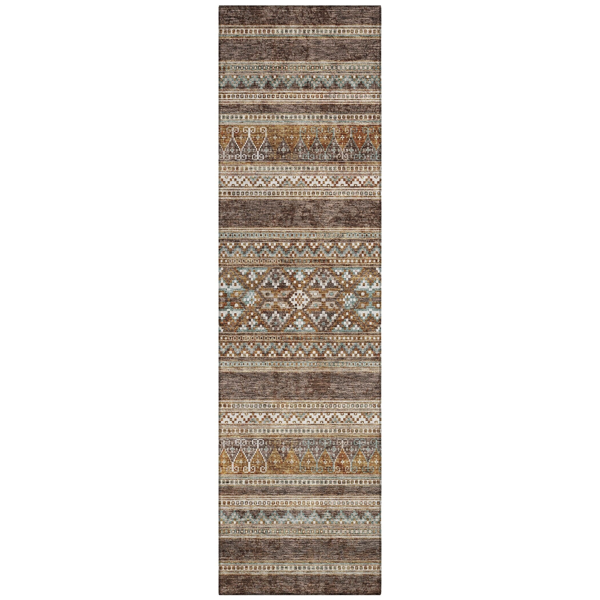 Tapis Chantille tribal bohème lavable en machine pour intérieur/extérieur