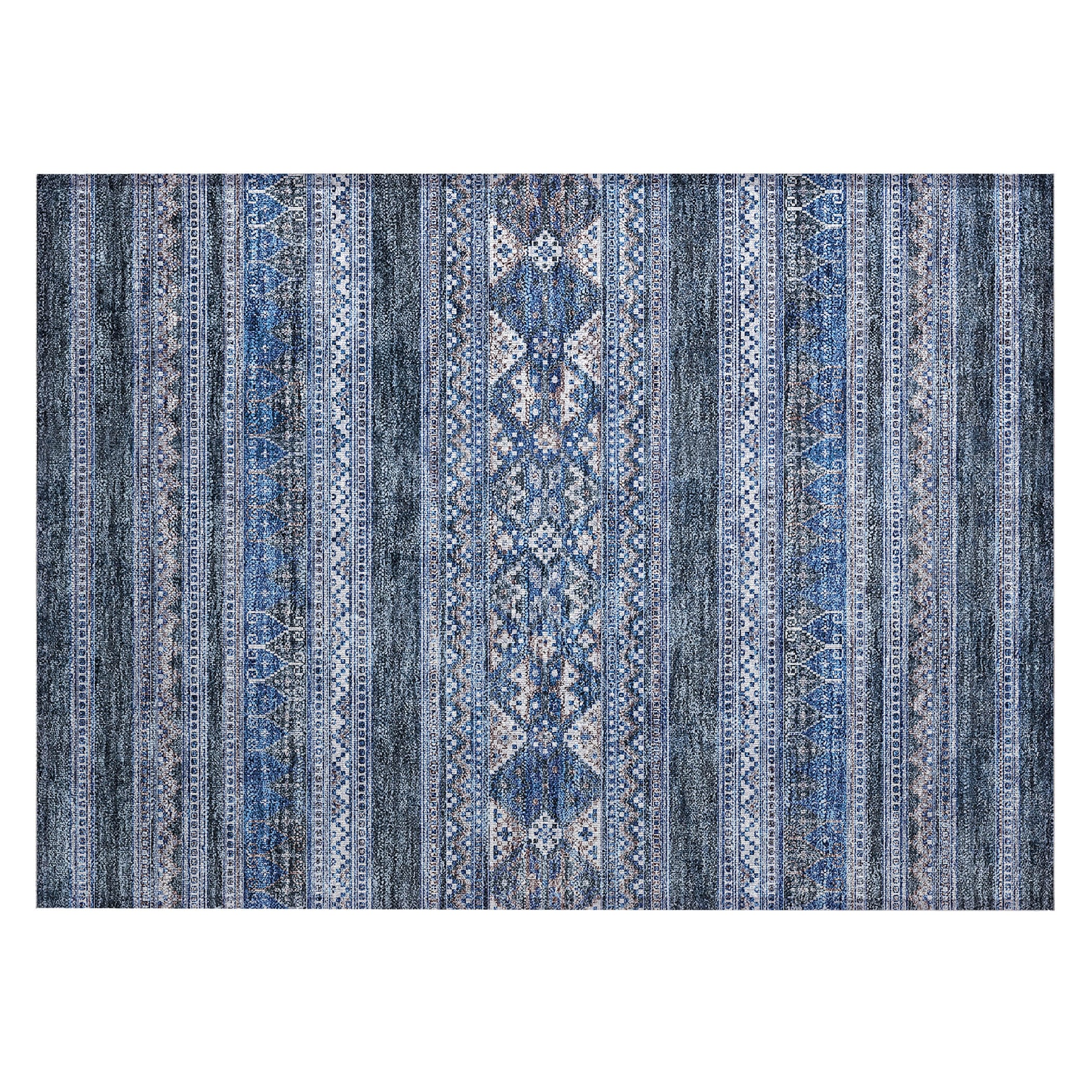 Tapis Chantille tribal bohème lavable en machine pour intérieur/extérieur