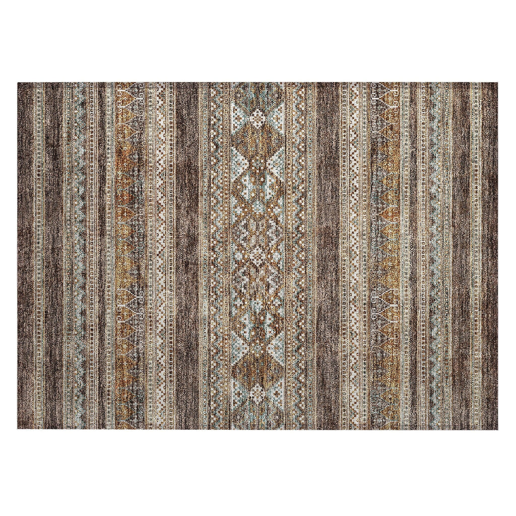 Tapis Chantille tribal bohème lavable en machine pour intérieur/extérieur