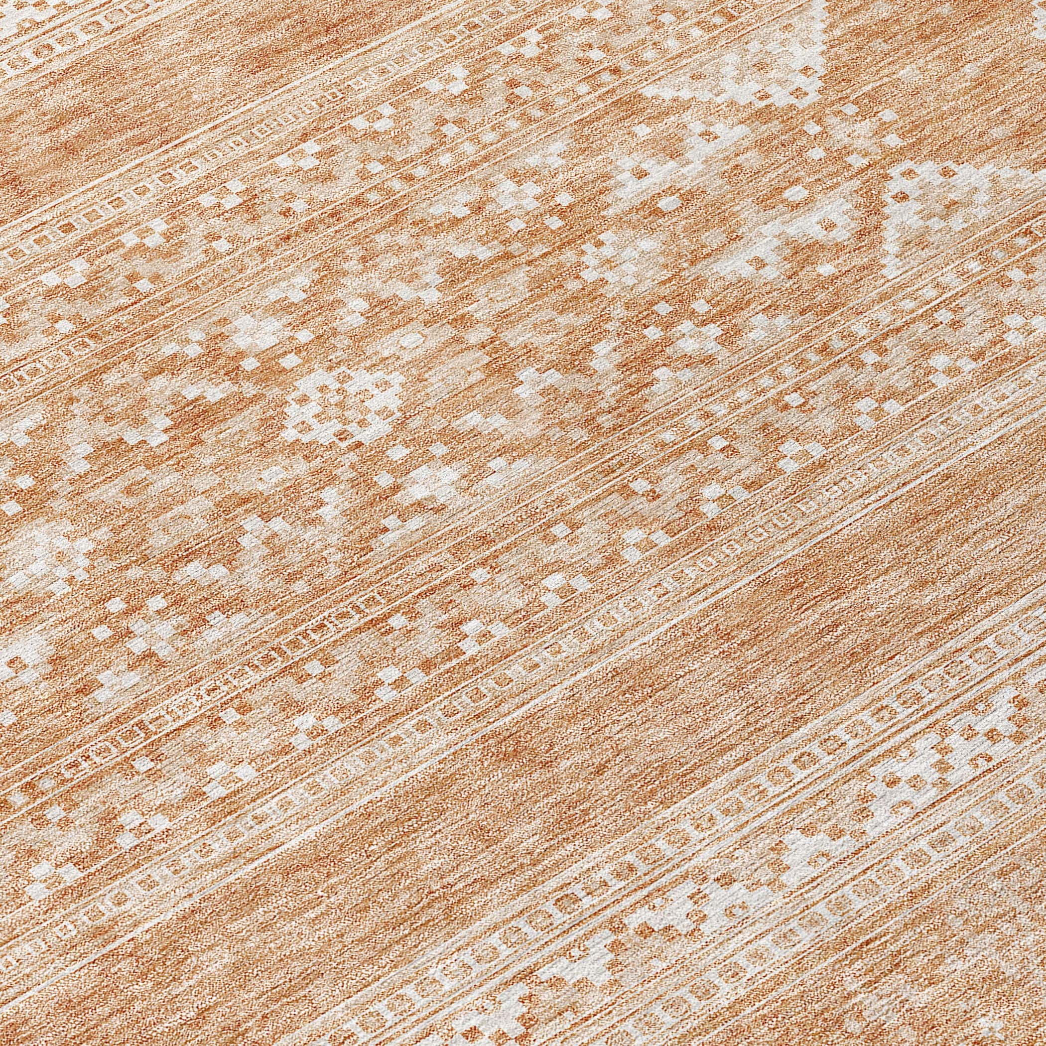 Tapis Chantille tribal bohème lavable en machine pour intérieur/extérieur