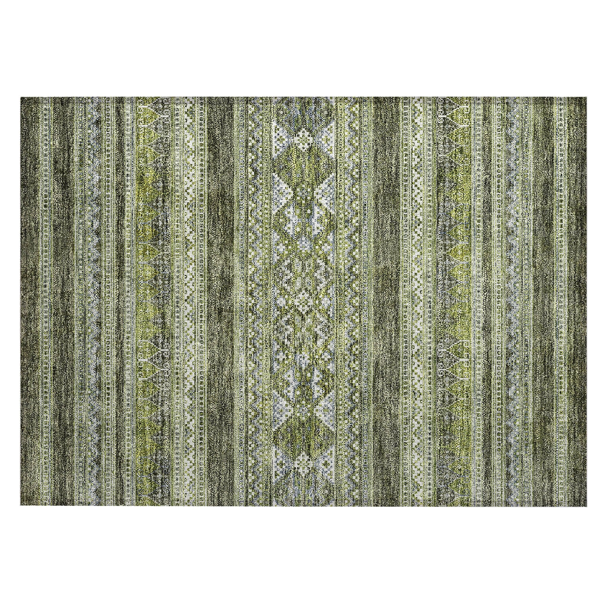 Tapis Chantille tribal bohème lavable en machine pour intérieur/extérieur