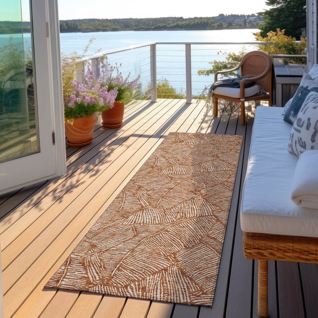 Tapis Chantille Tropical Palm lavable en machine pour intérieur/extérieur