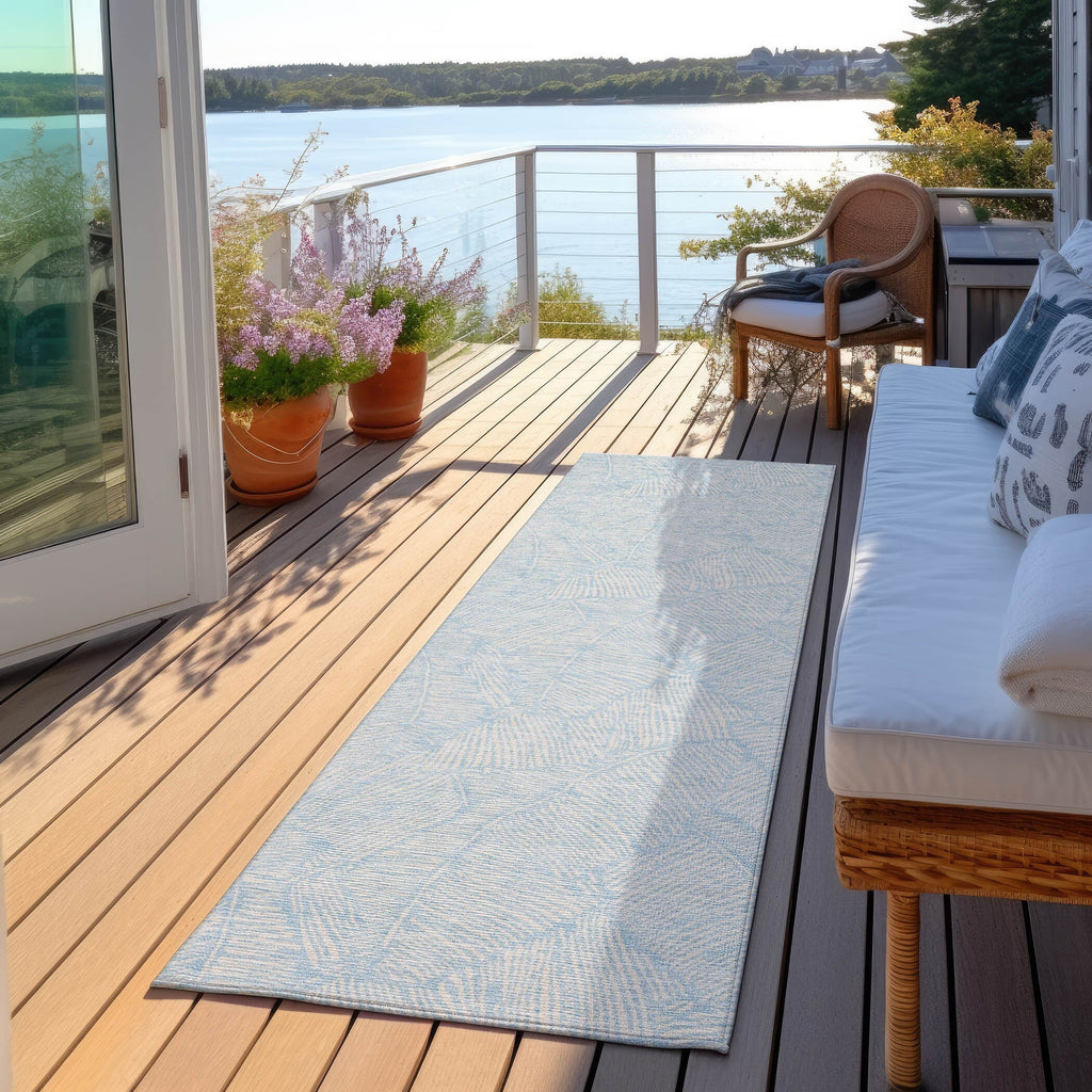 Tapis Chantille Tropical Palm lavable en machine pour intérieur/extérieur